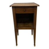 Old rustic solid oak bedside table