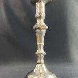 Bougeoir flambeau en bronze argenté de style Régence