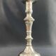 Regency style silver-plated bronze torch candle holder