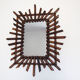 Miroir rectangle en rotin 53 x 63 cm