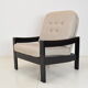Fauteuil mid-century leda lux années 1980
