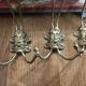 lot de 5 patères ancienne en metal dorè