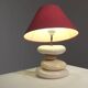 France pebble table lamp by François Chatain, 1980s
