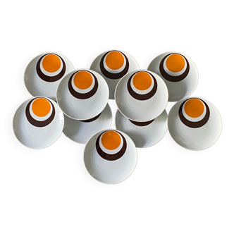 Set of 10 vintage plates