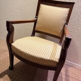 French Empire armchair in mahogany, 18th century.