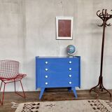 Commode semainier vintage ragpicker electric blue 1950