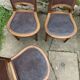 6 Louis XVI style chairs in solid beech and Cordovan leather, 1900