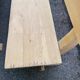 Monastery bench with a 220 cm backrest, renovated in raw solid oak with X legs.
