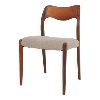 Teak dining chair model 71 by Niels Otto Moller for J.L. Moller Mobelfabrik, Denmark 1960's