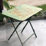 Garden table in green iron early twentieth