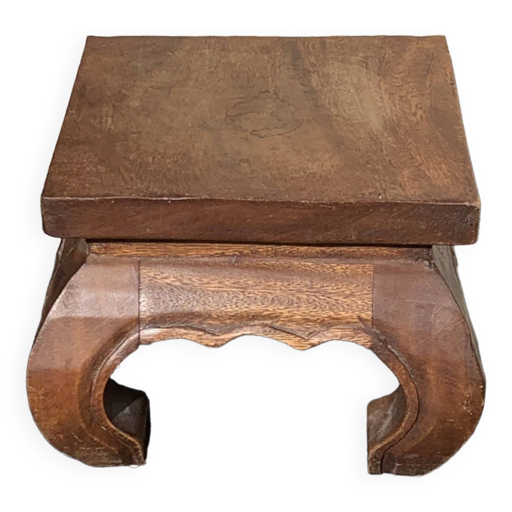 Plant holder, wooden saddle, old base