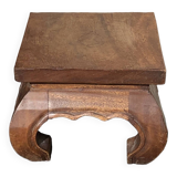 Plant holder, wooden saddle, old base