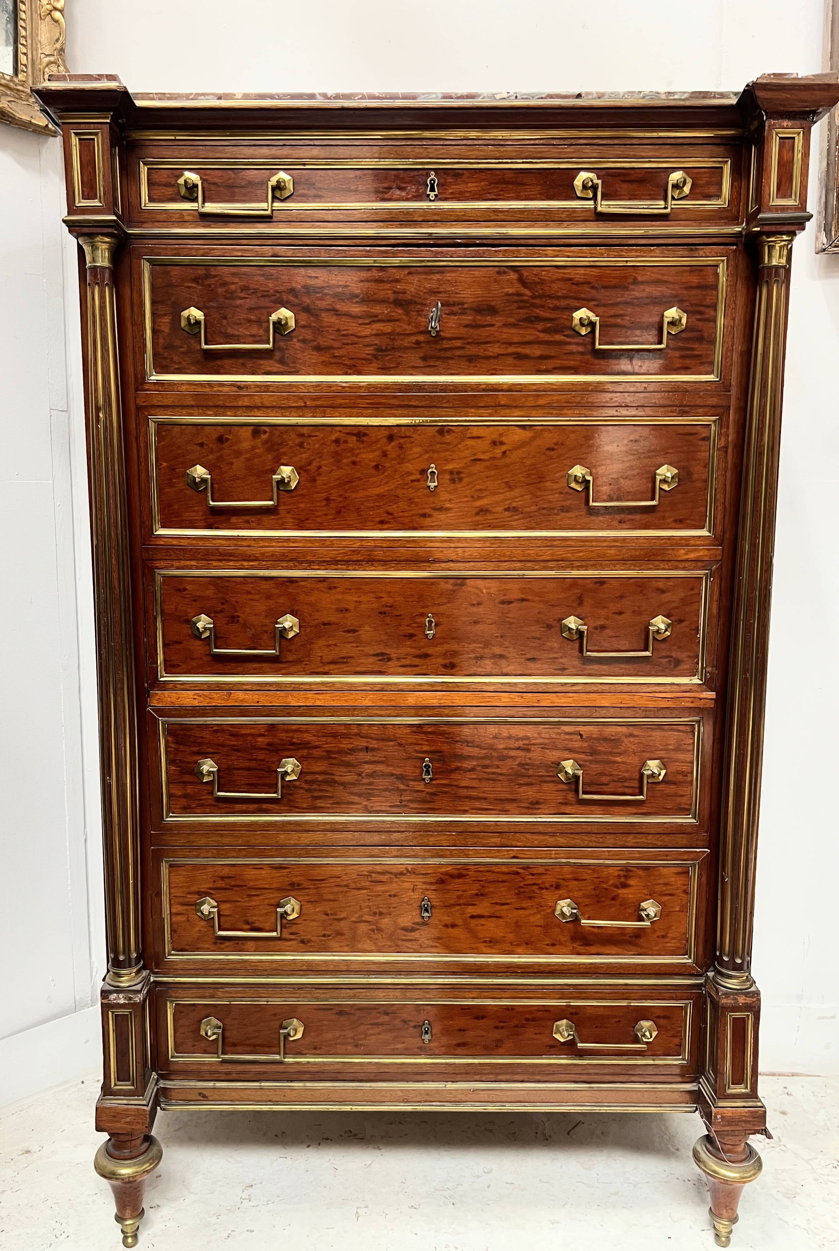 Napoleon III secretary in Louis XVI style made of mahogany, 19th century.