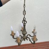 Lustre métal style ancien (ampoules bougies)