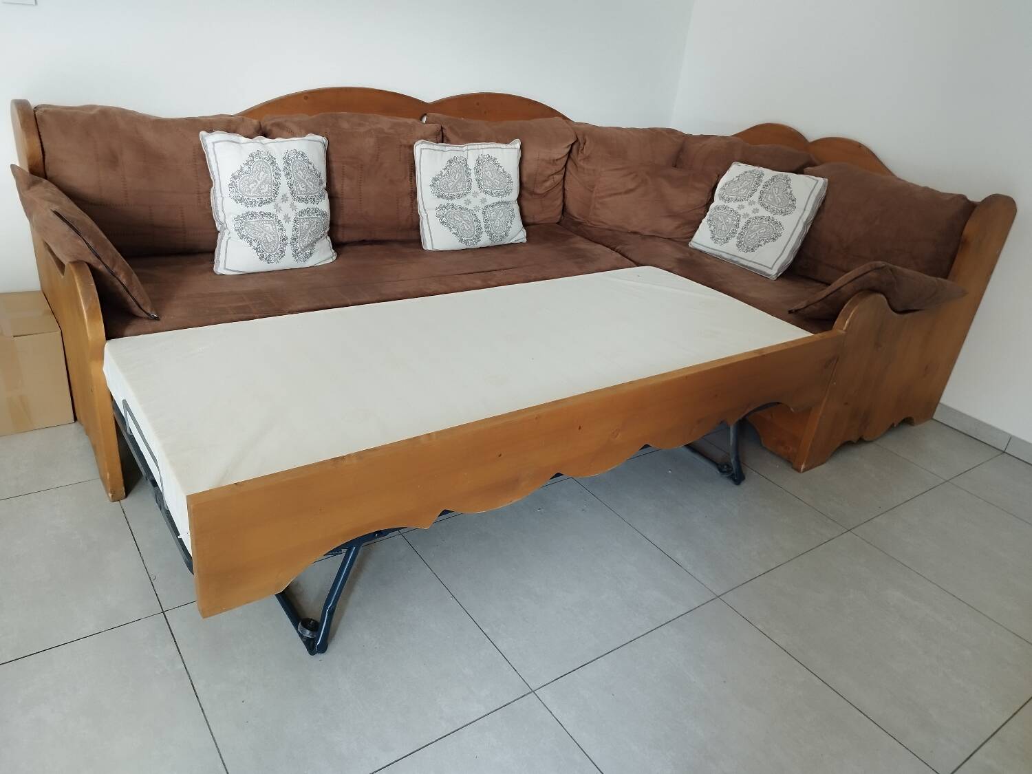Banquette d'angles lit gigogne