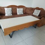 Corner sofa bed with pull-out bed