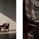Vintage Mid-Century Danish Modern Lounge Leather Chair & Ottoman Model 2207