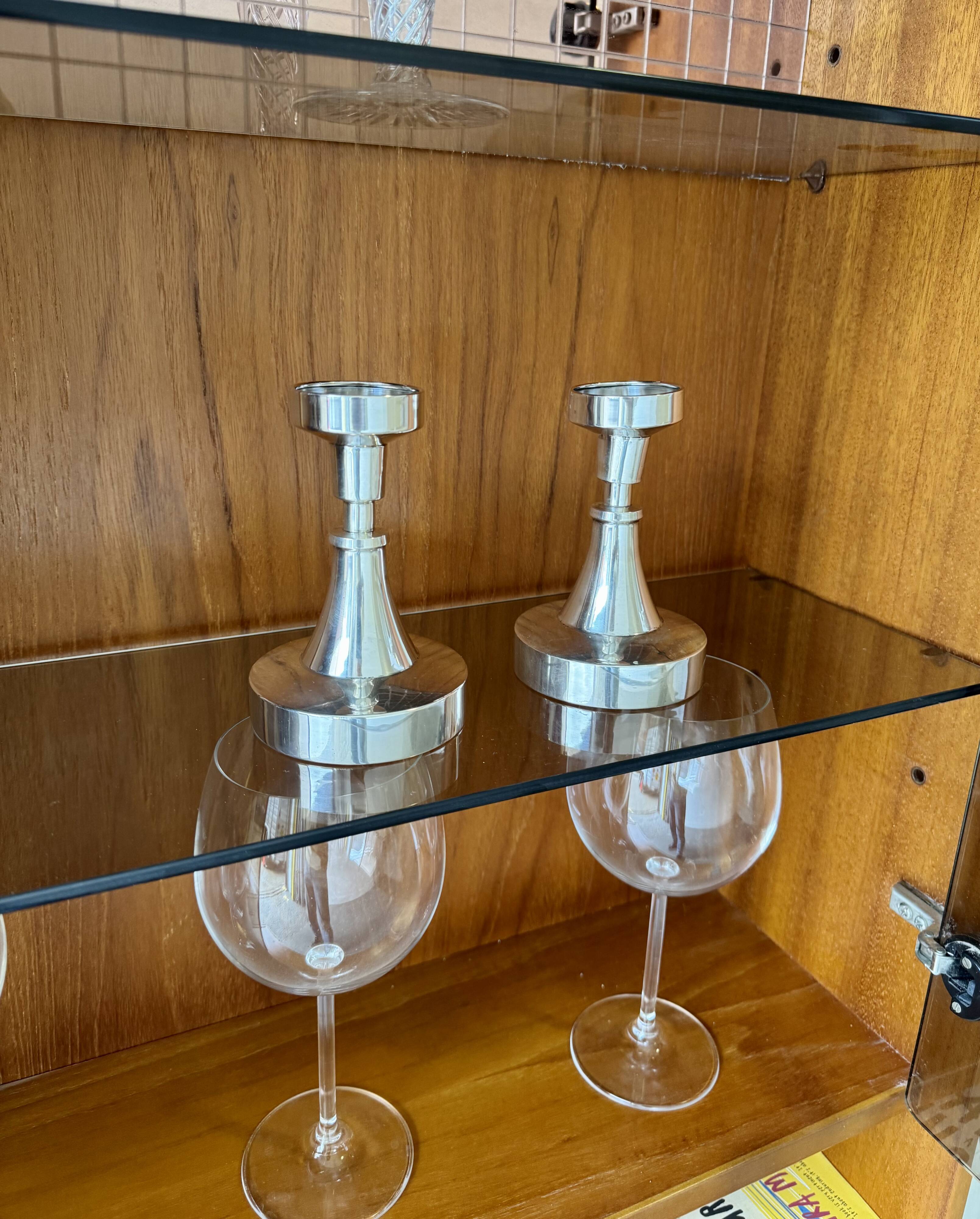 Vintage Pair of Silver Candlesticks by Löfman