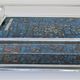 Ashtray thick glass blue decoration Air France 70s