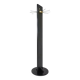 Swivel coat rack in black lacquered wood and brass