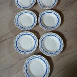 6 antique soup plates from Digoin and Sarreguemines