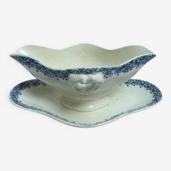 Gien grande saucière en porcelaine opaque