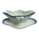 Gien large gravy boat in opaque porcelain