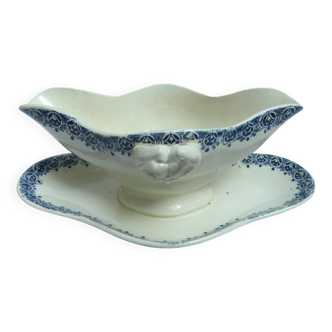 Gien large gravy boat in opaque porcelain