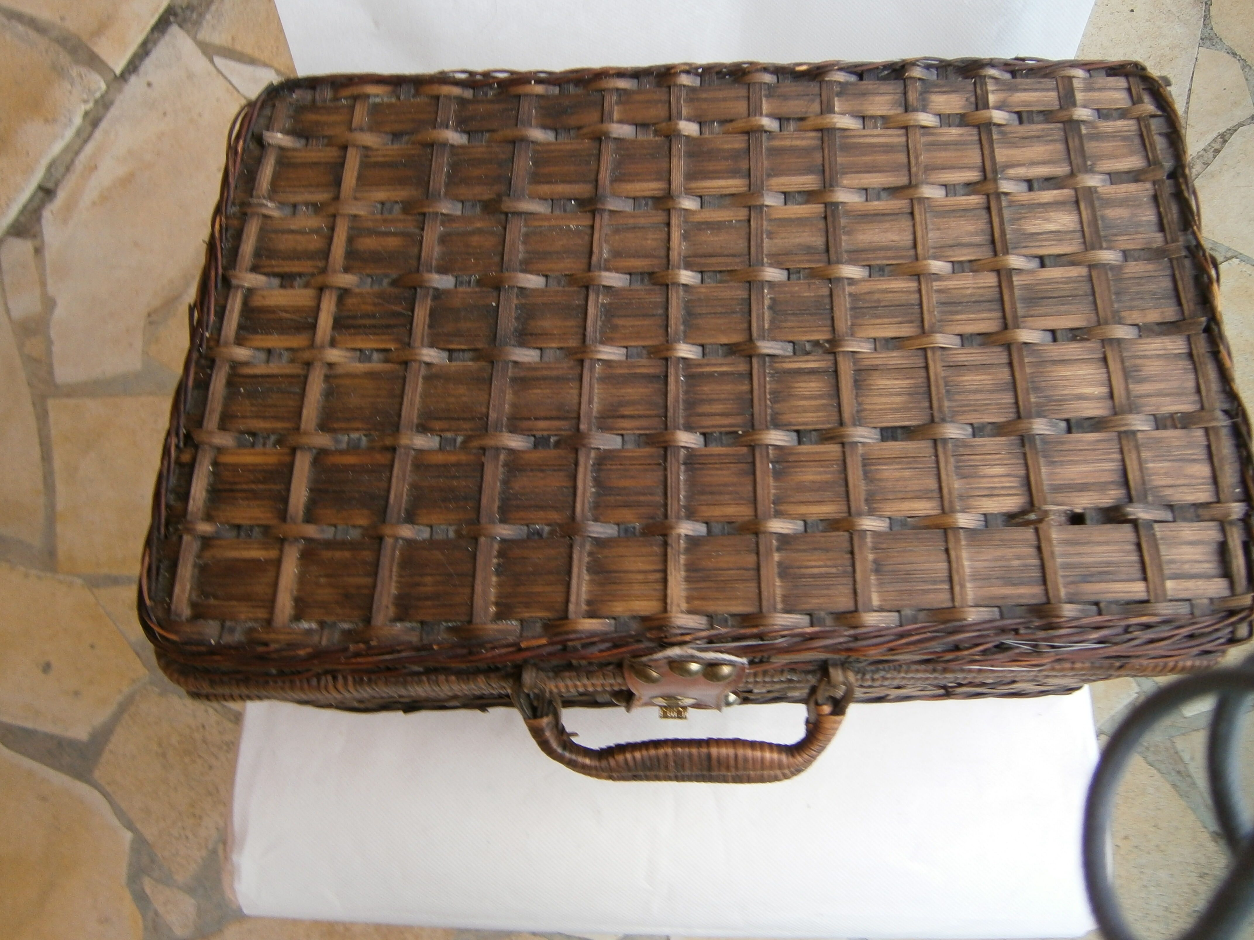 Wicker suitcase