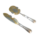 Duo de pelle and knife cake silver and gold metal circa 1950
