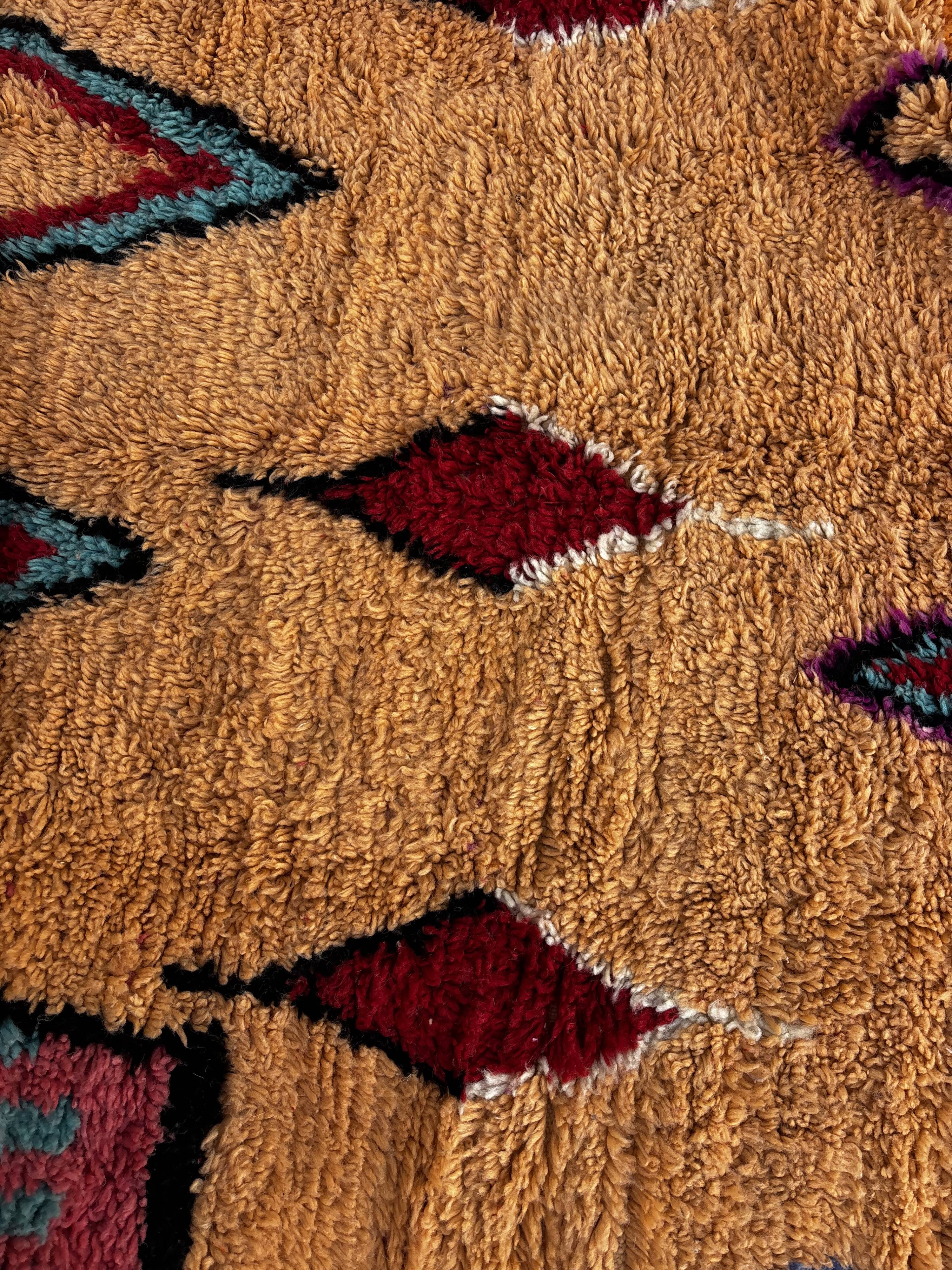 Moroccan Orange Boujad rug in wool