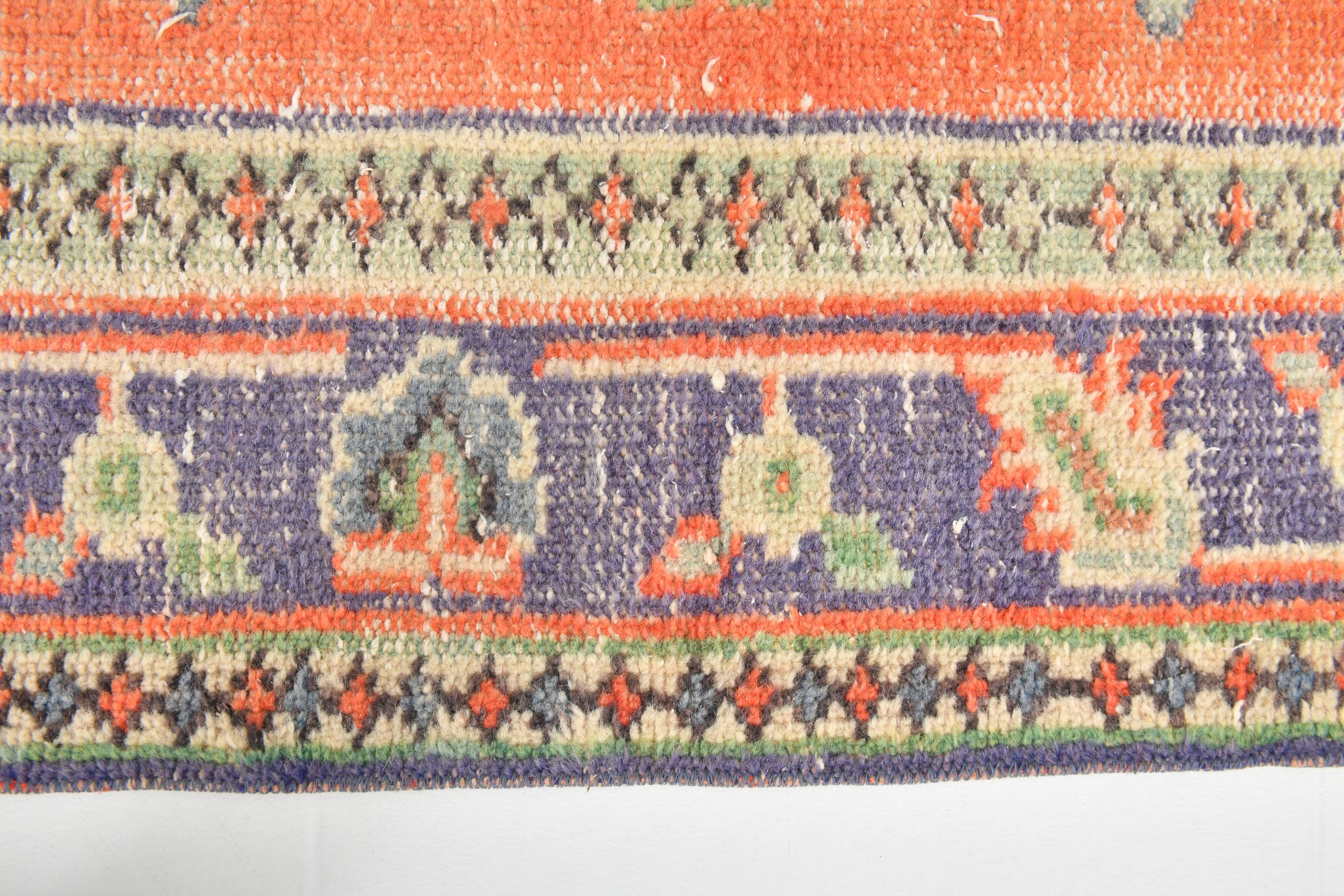 6x10 Faded Orange Classic Pattern Vintage Rug, 177x312 Cm