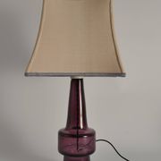 Mid-Century Modern Purple Chrystal Glass Table Lamp by Kosta 1960s