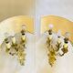 Louis XV gilt bronze wall lights from the 19th century with lampshades