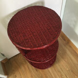 Rattan side table