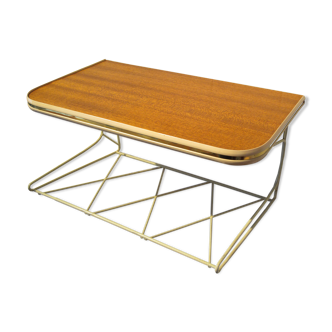Étagère téléphonique scandinave en teck de type String