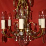 cage-style chandelier with 6 light arms from the early 20th century