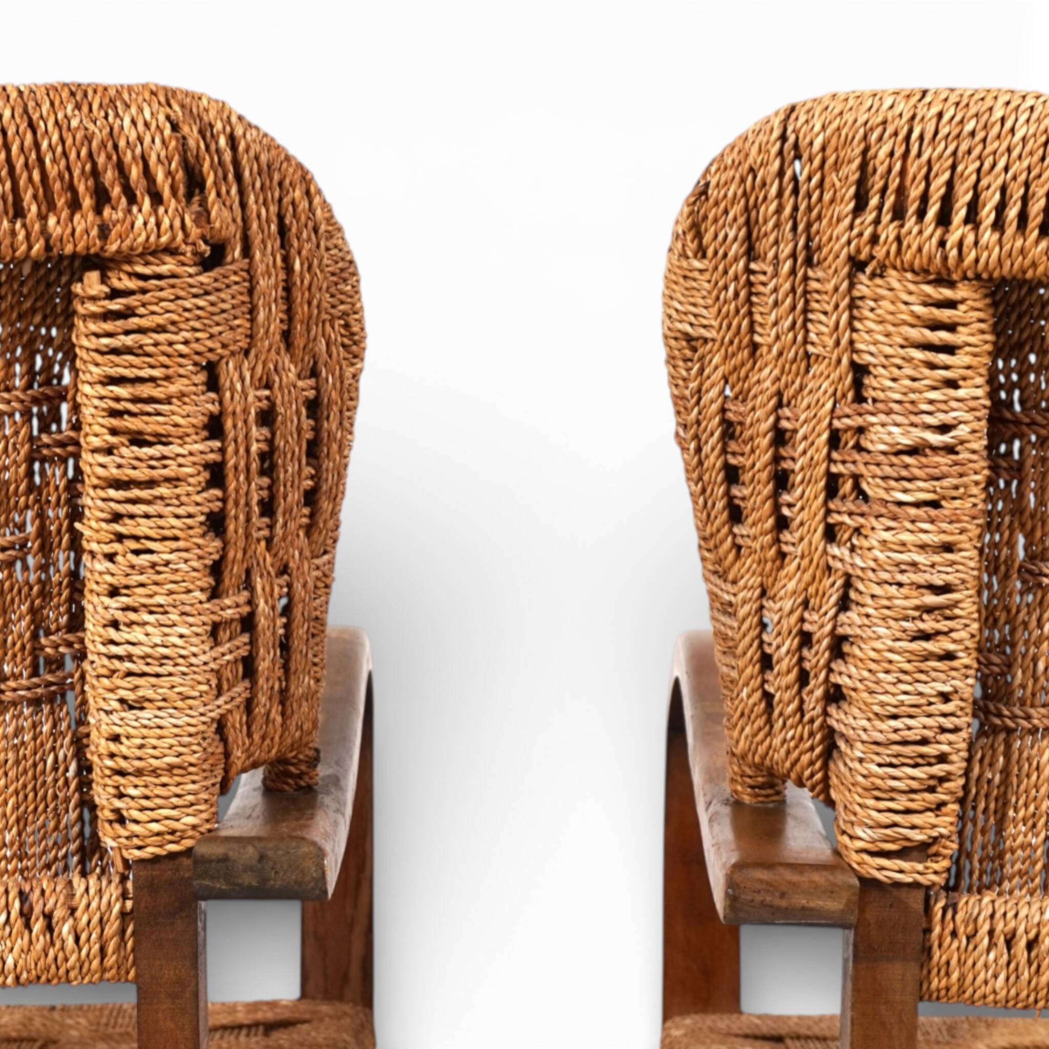 Set of 2 Bauhaus rope-weave chairs by Erich Dieckmann, 1930