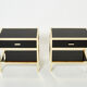 Pair of brass lacquered bedside tables by Michel Pigneres 1970