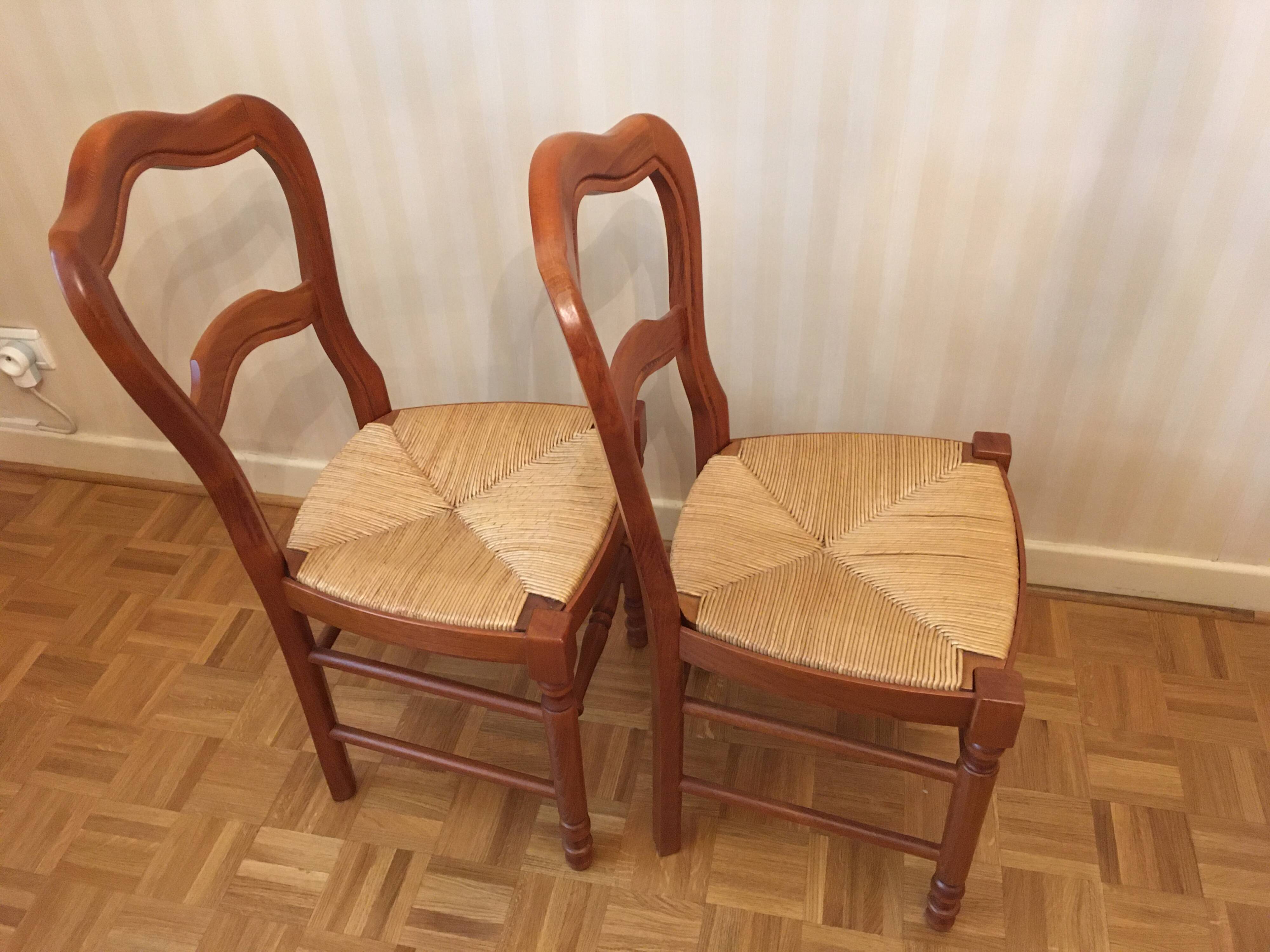 Set of 2 Baumann straw chairs