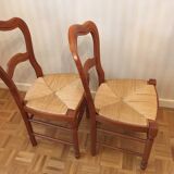 Set of 2 Baumann straw chairs