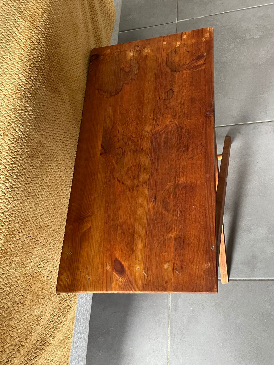 Rectangular wooden coffee table