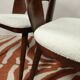 Dining chairs set of 4 oak wood white pearl buckle
