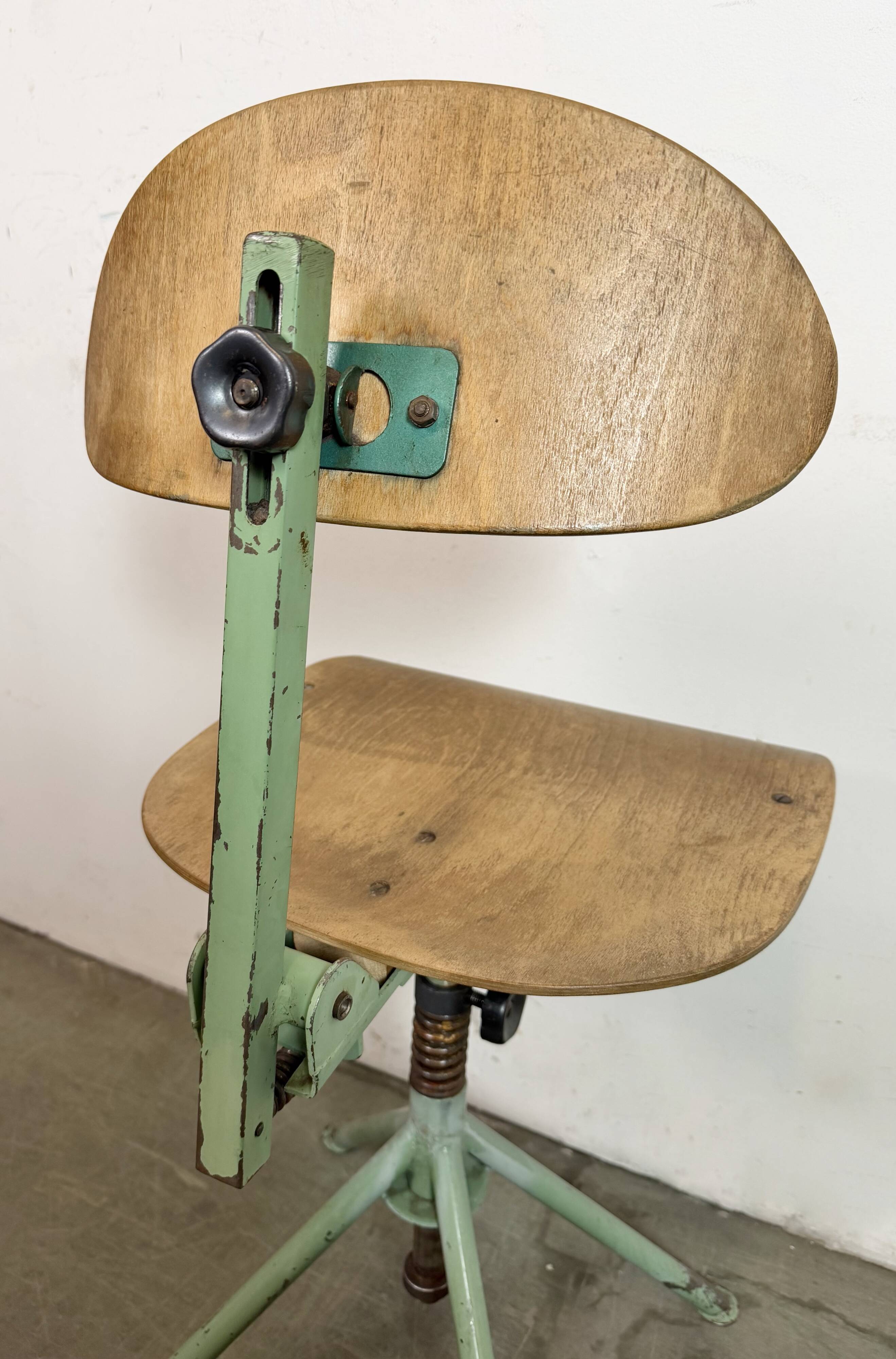 Green Industrial Workshop Chair, 1950s