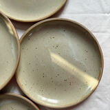 Set of 7 glazed stoneware plates