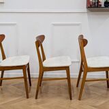 1 set of 3 vintage retro chairs by Farstrup