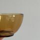 4 vintage amber glass cups