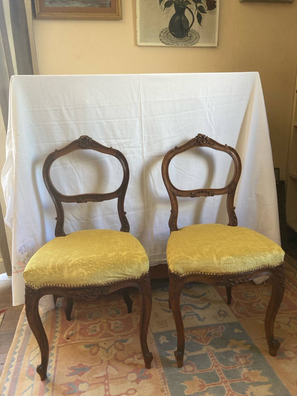 Rococo chair pair