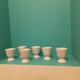 6 white mugs