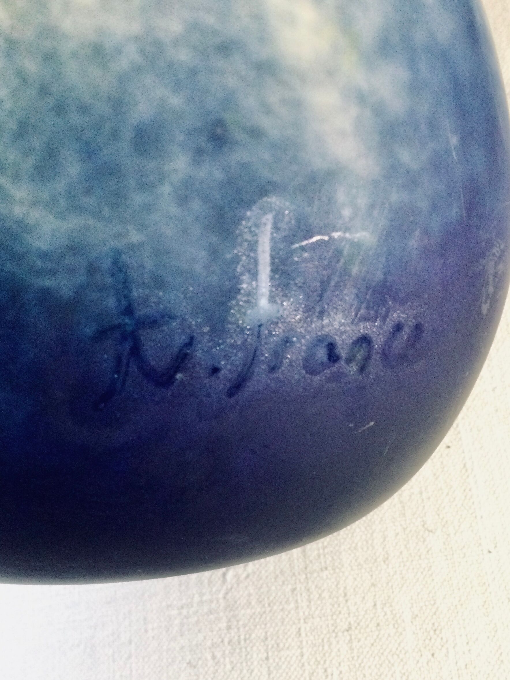 Glass paste lamp by A.France